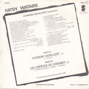 FATSY WATAIRE : Chimene Hovelicot / Les Cr?pues De Camaret