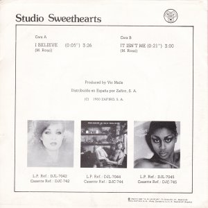 STUDIO SWEETHEARTS : I Believe / It Isn’t Me