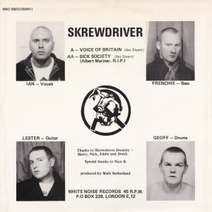 SKREWDRIVER – Voice Of Britain / Sick Society