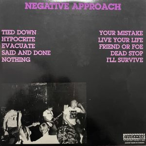 NEGATIVE APPROACH – Tied Down LP