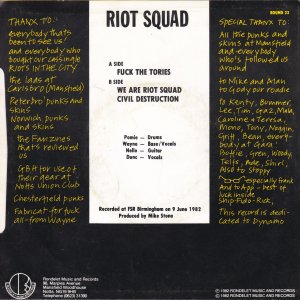 RIOT SQUAD – Fuck The Tories EP