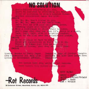 RIOT SQUAD – Theres No Solution / Government Schemes