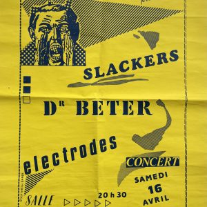 ELECTRODES / Dr BETER / SLACKERS gig Poster (1983)