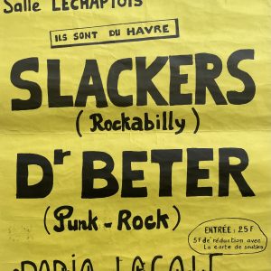 Dr BETER / SLACKERS Gig Poster (1982)