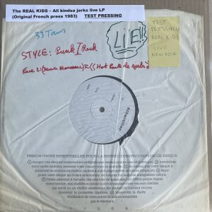 REAL KIDS – All kindsa jerks live LP (Test Pressing)