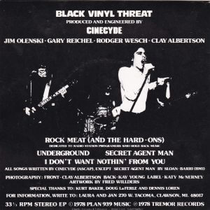 CINECYDE – Black Vinyl Threat EP
