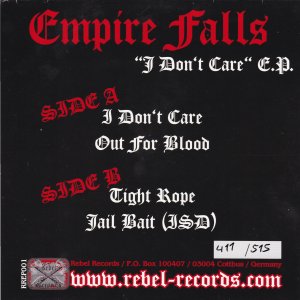 EMPIRE FALLS – I Dont Care EP