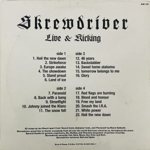 SKREWDRIVER – Live And Kicking 2 x LP