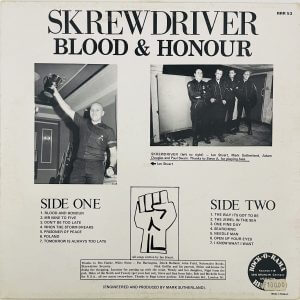 SKREWDRIVER – Blood & Honour LP